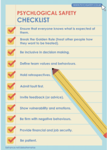 psychological safety checklist